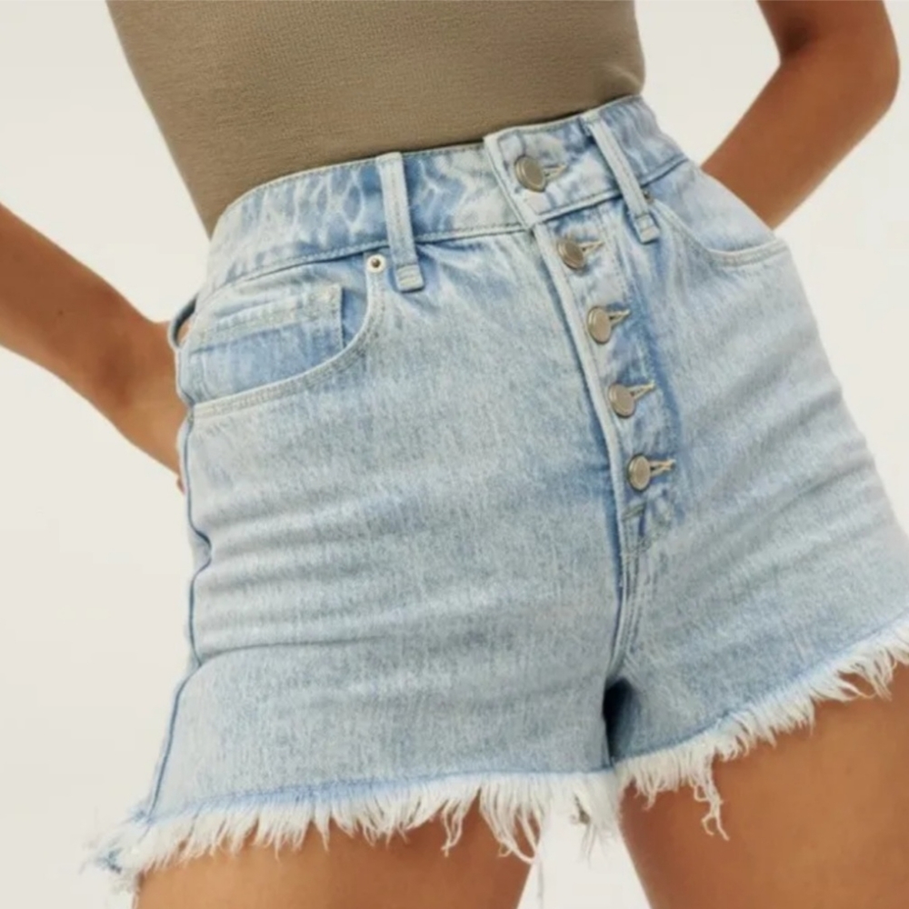 Good American Bombshell Denim Cutoff Shorts Size 4/27